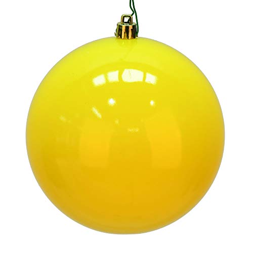 Vickerman 2.4" Yellow Shiny Ball Ornament.Includes 60 Ornaments per Box.