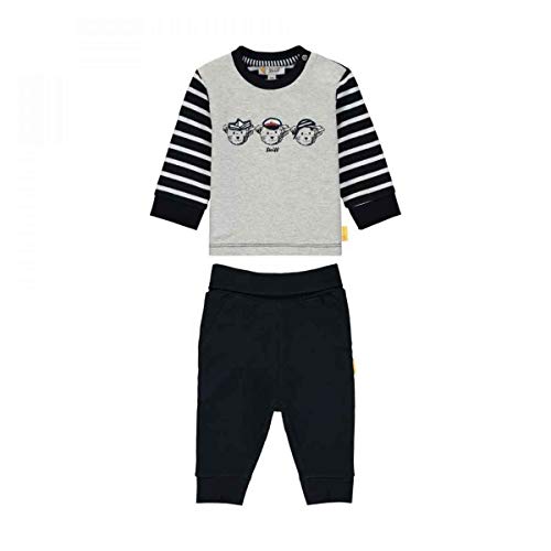 Preisvergleich Produktbild Steiff Baby-Jungen Set Sweatshirt+Hose, Blau Navy 3032, 80