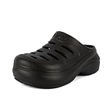 Sugar Women's Classic Clogs Platform Slip-On Sandals Outdoor Slippers – for Indoor, Outdoor, Beach, Pool-Deidra2-Black-Size 7