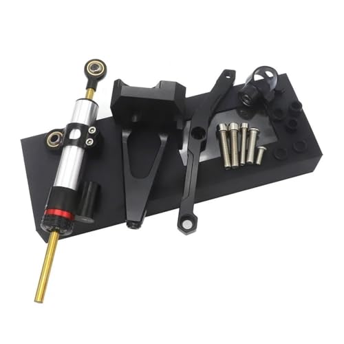 Kit support de stabilisation d'amortisseur de direction moto pour Yamaha MT-09 2013-2020 noir argent