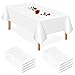 Weiße rechteckige Tischdecke, 8er-Pack, hochwertige Einweg-Kunststoff-Tischdecke, 137 x 262 cm, dekorative Tischdecke für Picknick, Grillen, Party, Geburtstag, Hochzeit, Bankett, Babyparty