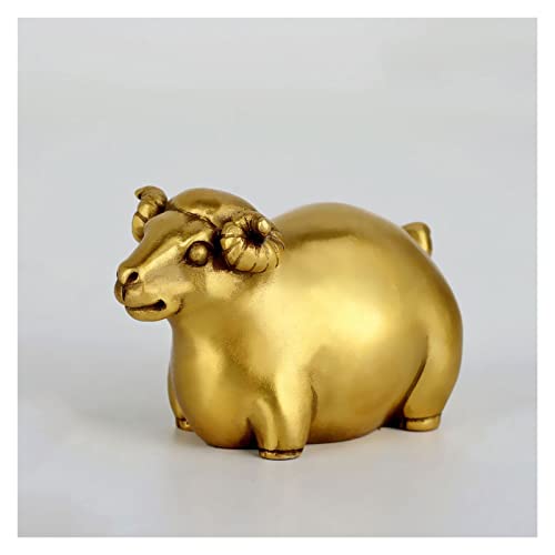 Figurines de Moutons en Laiton : artisanat d'art traditionnel pour bureau haut de gamme