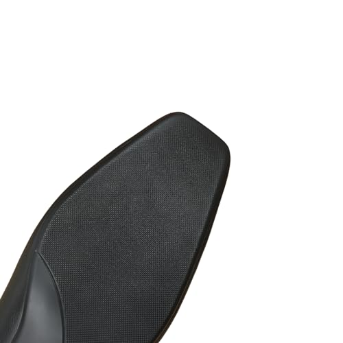 Image of TinaCus Women's Square Toe Genuine Leather Handmade Chunky Heels Slip-on Casual Loafers Shoes