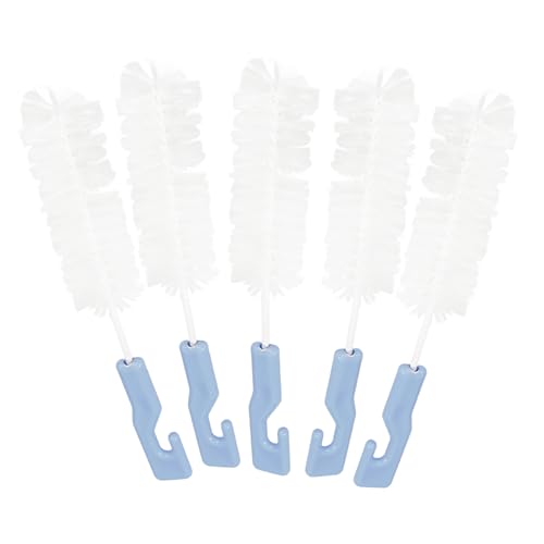 COLLBATH 5pcs Cleaning Brush for Tube Earmould Safe Nylon and Plastic Material Portable and Easy to Use Accessories