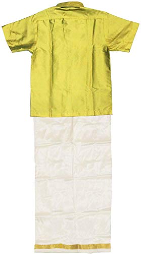 SJS King Boy's Shirt/Dhoti Regular Fit (Pista Green, 10-11 Years) - Image 2 thumbnail