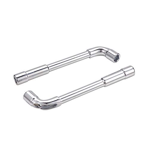 Utoolmart Metric L Shaped Angled Hex Socket Wrench, 8Mm Socket Wrenches, Mirror Chrome Plated, Cr-V, 2 Pcs #TOP25