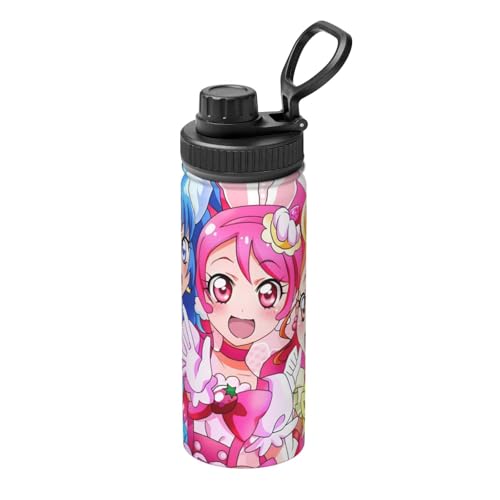 水筒 軽量 魔法瓶 プリキュア ステンレスボトル 直飲み 500ml 保温 保冷 ドリンクカップ 直飲み 洗いやすい 通学 遠足 旅行 漏れ防止