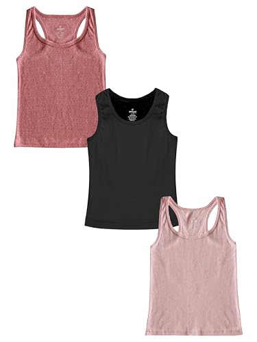 Image of KiddoPanti Girls Chest Printed Sleeveless Rib Racer Back Tank Top