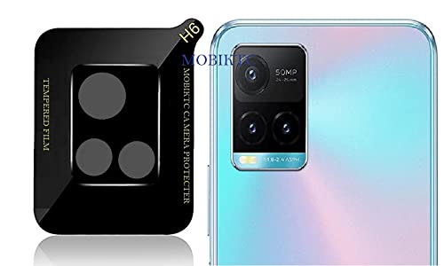 Image of 9H 3D Back Camera Lens Protector Compatible For Oppo F17 Pro [Full Coverage 360 Degree protection Tempered Glass Film Bubble-Free Anti-Scratch Easy Install Ultra-Thin]-(Black)
