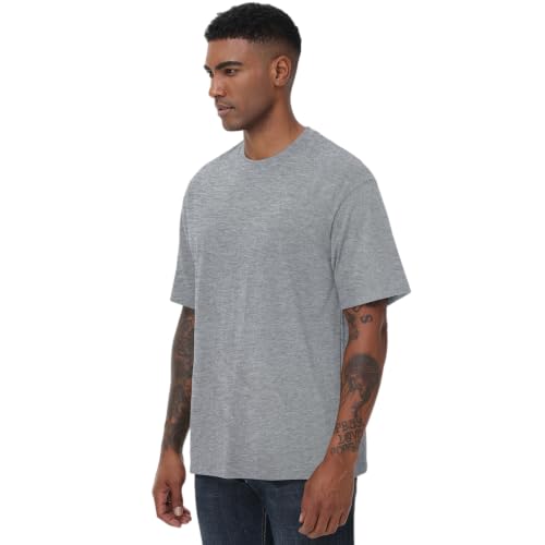 Image of KEEPSHOWING Mens Oversized Short Sleeve T-Shirts Cotton Loose Fit Tees