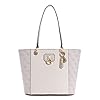 GUESS womens Noelle Small Elite Tote, Powder, One size US