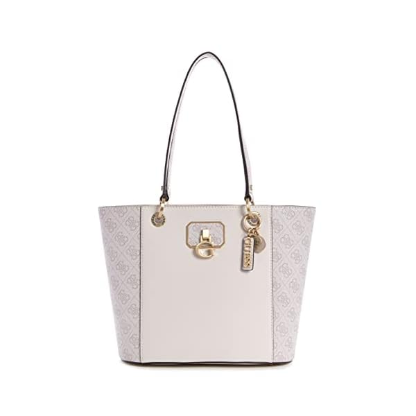 GUESS womens Noelle Small Elite Tote, Powder, One size US