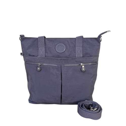 Image of CHIBAO Polyester Dual Handles Tote Bag for Women & Men | Large Capacity Multipurpose Shoulder Bag | Stylish Everyday Office, College, Travel & Shopping Handbag with Multiple Pockets Black