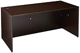Lorell Rectangular Desk Shell, 66 by 30 by 29-1/2-Inch, Mahogany