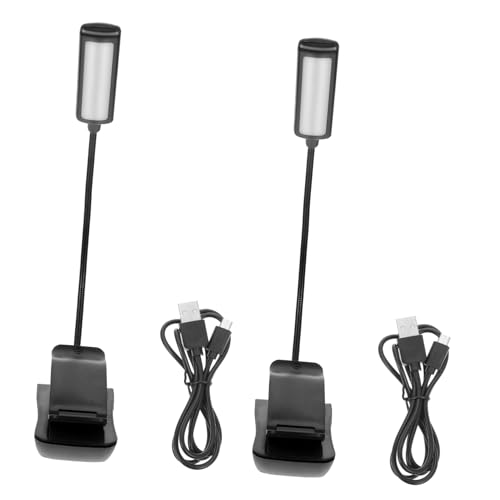 Angoily Led Book Light Clip on Lamp Bedside Reading Clip Lamp Multifunctional Music Playing Rechargeable Adjustable Temperature