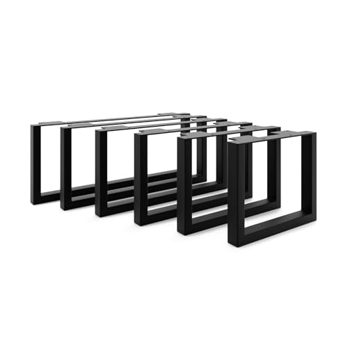 HEVVA 20 cm hohe Möbelfüße 20/25/30/35/40/45/50 cm - Graz - Möbelbeine, Schrankfüße, Sockelfuß für Schrank, Couch, Sofa, Bett oder Sideboard | (2er Set - Schwarz, 35 cm)
