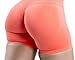 UEBHERV Biker Shorts Fitness Leggings Gym Tight Running Pants Seamless Impact Womens Yoga Shorts-A-Orange-M
