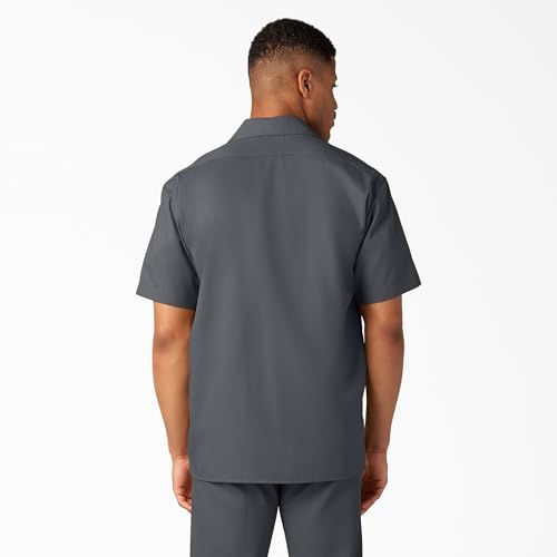 Image of Dickies Men's Short Sleeve Work Shirt - Durable Twill Button Down Shirts for Men, Lightweight Uniform for Daily Wear