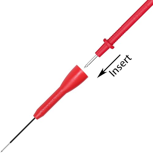 Image of 8 Pack Professional Multimeter Test Leads Probes - 2mm Ultra-Thin Needle Tips, 600V /10A CAT II Non-Destructive Wire Piercing Clips, Nickel-Plated Copper Automotive Electrical Testing Probes