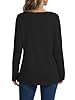 Cuptacc Ladies Tops Crew Neck T-Shirt Women Basic Longsleeve Tops Casual Long Sleeve T Shirts for Women UK Black XXL 20-22 #3