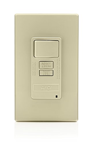 Image of Leviton Combination, 15 Amp, Self Test, LED Indicator Light, AFSW1-I, AFCI /Switch, Ivory