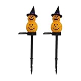 Lanito ハロウィン 飾り ライト かぼちゃライト ガーデンライト ハロウィーン ソーラーライト 2点入り ハロウィン飾り ランプ 埋め込み式 屋外 防水 自動点灯 消灯 省エネ 照明飾り お化け屋敷 お庭 雰囲気作り 飾りライト (かぼちゃ)
