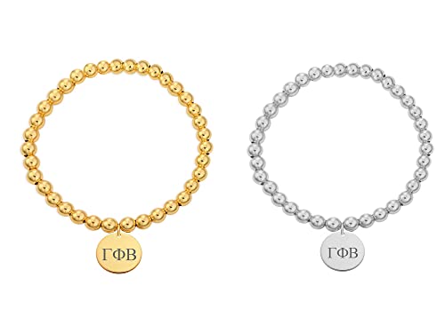 Gamma Phi Beta Bracelet Sorority Stretched Beaded Bracelet