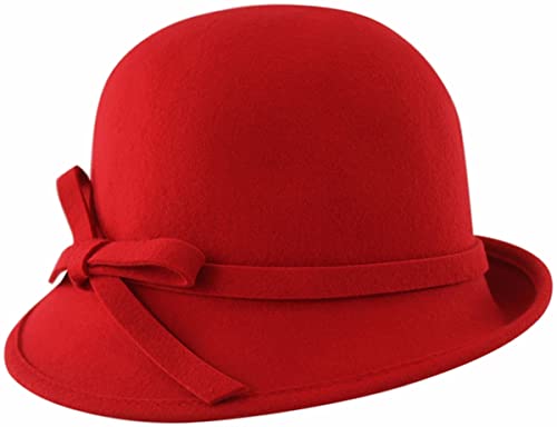 Chapeau cloche en feutre de laine pour femme, style rétro chic à Paris en taille M