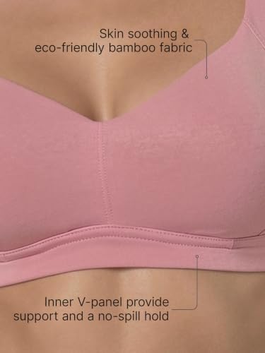 Image of Enamor Bamboo Cotton A077, Side Support, Everyday Women's T-Shirt Bra - 3X Softer, 4X More Absorbent, Antimicrobial, Padded, Wirefree, Full Coverage