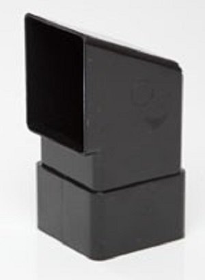 Polypipe Square RS228B Black Shoe for 65mm downpipe System