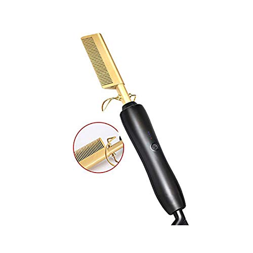 NSWD Electric Ceramic Heating Comb Flat Iron Curlers Designed Hair Hot Comb Straightener,for Natural Black Hair, Wigs, Beards NSWD Electric Ceramic Heating Comb Flat Iron Curlers Designed Hair Hot Comb Straightener,for Natural Black Hair, Wigs, Beards