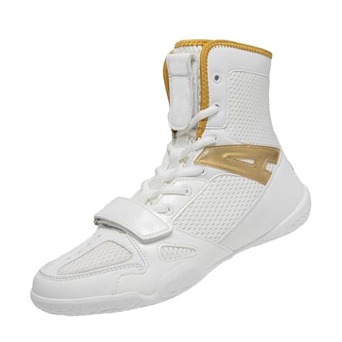 KKvoPiQ - Zapatillas de deporte para hombre, zapatillas de entrenamiento, color blanco, zapatos de negocios con cordones, zapatillas de correr, zapatillas deportivas multicolor, dorado, 36 EU