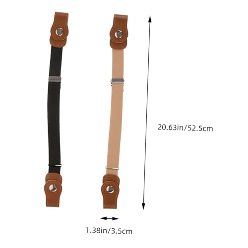 KESYOO 2pcs Elastic Waist Belt Stretchy No Buckle Waistband for Boys Jean Dress Pants Comfortable Fashion Accessory2