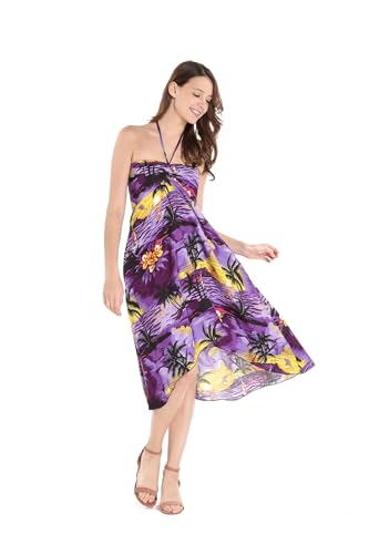 Image of Women's Hawaiian Luau Halter Dress in Signature Prints