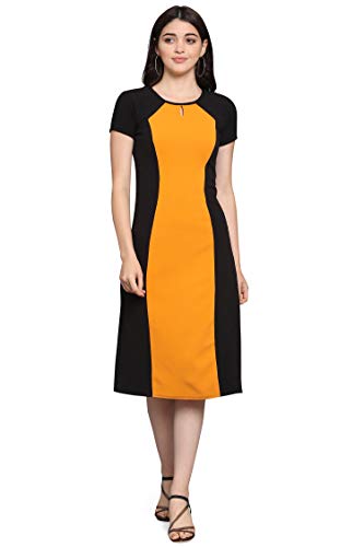 Image of PURVAJA Women's Fit & Flare Knee-Length Dress