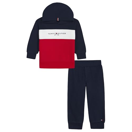 Image of Tommy Hilfiger Baby Boys' 2-piece Fleece Set, Sweatshirt and Jogger Sweatpant
