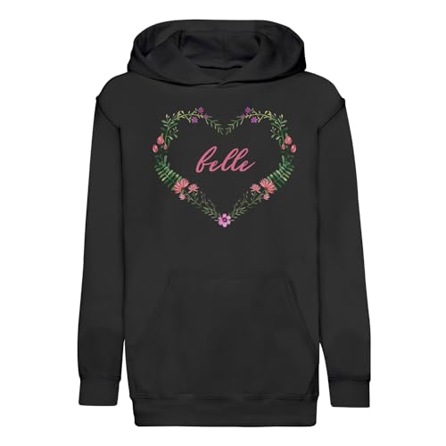 Sweat à capuche enfant premium : motif floral calligraphie de haute qualité