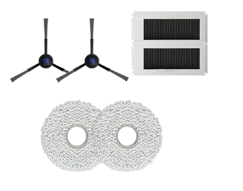 Image of Replenishment Kit, Compatible with Ecovacs Deebot N30 Pro Omni Robotic Vacuum Cleaner, Includes, Two Wet Mop,Two Spinning Side Brushes, Two Filters, 1 Cleaning Tool (ED N30Proomni NOBRISTLEKIT)