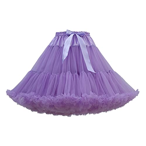 Jupe de performance en jean violette : coupe bouffante unique