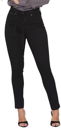 Calça Feminina Skinny Jeans com Cinto Removível Calça Modeladora ...
