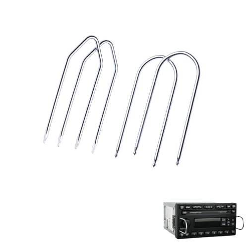 4pcs Clés de Démontage D'autoradio, Outils de Déverrouillage D'autoradio, Clés de Démontage, Convient à la Plupart des Modèles