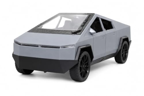 Image of Remote Control Cyber Truck RC Car for Kids | Rechargeable Battery | USB Charging | Forward, Reverse, Left & Right Steering | Realistic Futuristic Pickup Toy Car for Boys & Girls (Silver)
