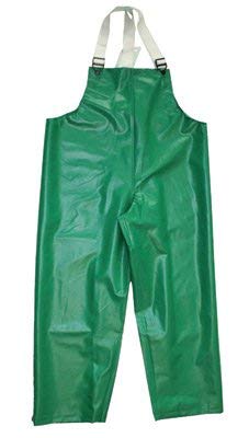 Tingley O41008-L Large Green Safetyflex 17 mil PVC And Polyester Rain Bib Overalls With Hook And Loop Closure (1/EA)