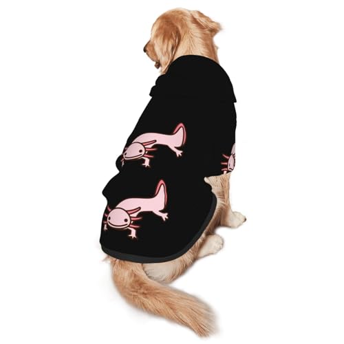 ペット服 犬服 ピンク サンショウウオ かわいい コスプレ衣装 ドッグウェア お散歩 お出かけ服 脱毛保護 中大型犬服 ペット用品 ペット 秋冬服 タンクトップ 蒸れない 寝間着 お出掛け 着脱簡単 贈り物 プレゼント M