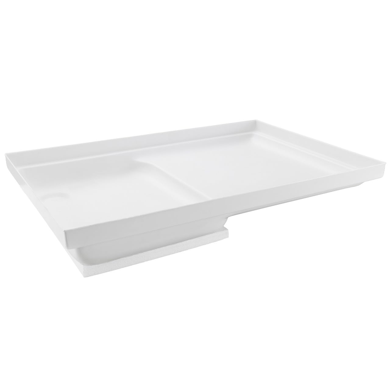 RecPro RV 23" x 35" Combo Shower Pan and Toilet | White Foam Base | Anti-Slip Textured Bottom