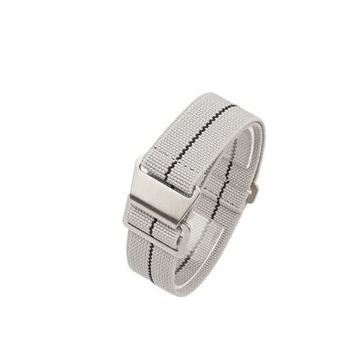 Bracelet de montre élastique gris noir de qualité supérieure 20mm