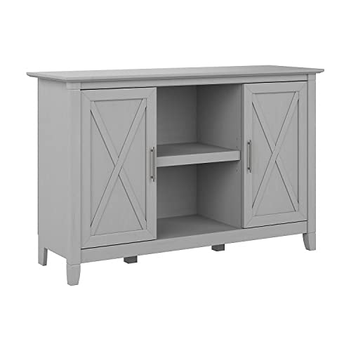 Bush Furniture Key West 30-inch Accent Cabinet with Doors and 4 Shelves, Cape Cod Gray (KWS146CG-03)