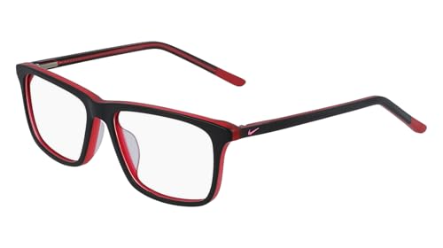 Nike Brille Größe 51 mm MATTE BLACK,GYM RED, EYE SIZE: 51 BRIDGE: 14 HORIZONTAL MEASUREMENT: 51 VERTICAL MEASUREMENT: 35,3