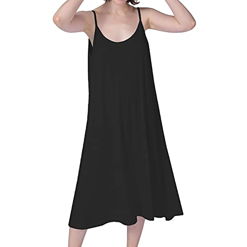 Lu's Chic Women's Nightgown Cami Cotton Sleepwear Plus Size Sleeveless Loungewear