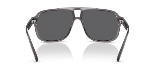 Image of Armani Exchange Man Sunglasses Matte Grey Frame, Orange Mirror Red Lenses, 61MM